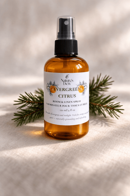 Evergreen Citrus Room & Linen Spray - 120 ml - Nature's Dew Candle & Skincare