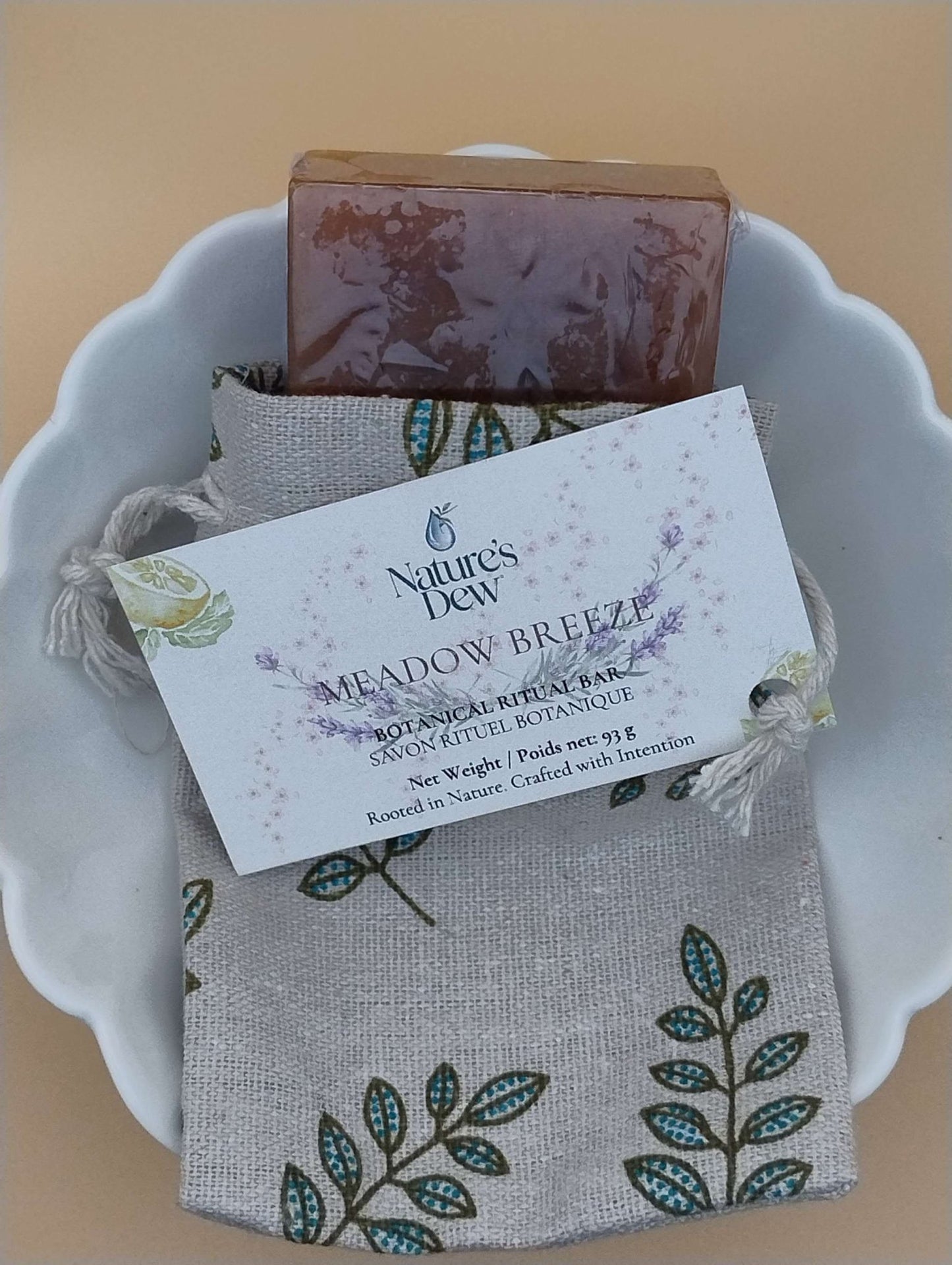 Meadow Breeze Ritual Soap Bar - Lavender · Geranium · Lemon - Nature's Dew Candle & Skincare